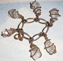 Chunk Crystal Charm Bracelet - Antique & Collectible Exchange :  charm jewelry tace vintage