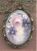 0Brooch/Pendant - HandPainted Floral Porcelain