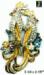 Bird Pin: Vintage Pot Metal & Enamel Lovebirds Brooch