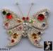 Butterfly Pin: Rhinestone Multi-Colored BUTTERFLY Brooch