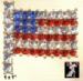 American Flag Pin: Rhinestone American Flag Pin Goldtone