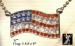 American Flag Necklace: Rhinestone American Flag Necklace