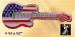 Patriotic Guitar Pin:  American Flag Guitar Tac Lapel Pin