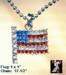 American Flag Necklace: Rhinestone American Flag Necklace