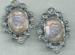 Earrings - Beautiful Frosted Floral Cameo