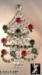 Christmas Tree Pin:  Red Green Rhinestone Christmas Tree Pin