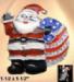 Christmas Pin: Patriotic Christmas Rhinestone Santa Pin