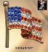 American Flag Pin: Rhinestone Waving American Flag Pin USA