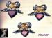 Angel Pin Set: Hearts & Cherubs Earrings & Tac Pin Set