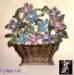Basket Pin: Pastel & Rhinestone Flowers in Basket Pin