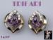 Trifari Earrings: Vintage Trifari Earrings Purple Rhinestone