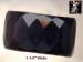 Bakelite: Vintage Black Faceted Bangle Bracelet - Wide!