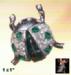 Bug Pin: Emerald Green & Clear Rhinestone Bug Pin