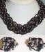 Set - Black Bead and Silver Gray Pearls