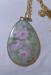 Necklace  - Handpainted Porcelain Roses, Signed
