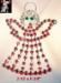 Angel Pin: Red Rhinestone Angel Christmas Pin, Xmas Angel