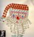 Christmas Santa Pin: Santa Pin  Dangling Rhinestone Beard