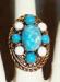 Ring - Czechoslavakia Turquoise and Filigree