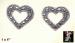 Heart Earrings in Marcasite & Sterling Silver