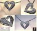 Heart Necklace: Sterling Silver and Marcasite