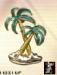 Palm Tree Pin: Enamel & Goldtone Palm Tree Pin