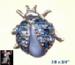Bug Pin:  Blue Moonstone & Blue Rhinestone Bug Brooch Pin