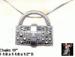 Necklace: Miniature Purse Pendant Sterling & Marcasite