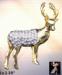 Christmas Pin: Rhinestone Reindeer Pin