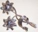 Mexican Silver Floral Brooch - Vintage