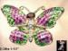 Butterfly Pin:  Invisibly Set Rhinestone Butterfly Pin