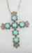 Religious - Turquoise and Marcasite Cross Necklace