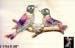 Birds with a Nest Pin:  Enamel, Rhinestone & Faux Pearl Eggs