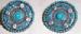 Earrings - Turquoise Enamel and Beads
