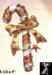 Christmas Candy Cane Pin with Red & Clear Rhinestones