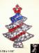 Christmas Tree Pin:  Patriotic Rhinestone Christmas Tree Pin