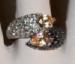 Ring - Champagne and Black CZ 's - Sterling