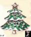 Christmas Tree Pin:  New Fallen Snow Christmas Tree Pin
