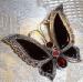 Figural - Garnets, Black Onyx and Marcasite Butterfly