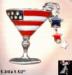 Martini Pin:  Patriotic Martini Pin with Dangling Stars