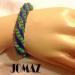 Jomaz Bracelet:  Faux Jade Cabochon Jomaz Bangle Bracelet