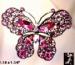 Butterfly Pin:  Shades of Pink Rhinestone Butterfly Brooch