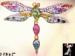 Dragonfly Pin:  Multi-color Rhinestone Dragonfly Pin Brooch