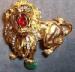 Brooch - Fabulous Rhinestone Lion ''King Of The Jungle''