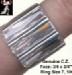 CZ Ring:  CZ Cubic Zirconia Huge Ring with Columns of CZs