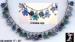 Necklace:  Flowers & Bells Necklace in Shades of Blue