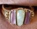 Jade Ring Lavender & Green Jade Teardrop 14K Gold