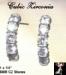 CZ Cubic Zirconia Earrings:  CZ Half Hoop Earrings