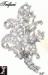 Trifari Clip:  Vintage Trifari Rhinestone Floral Fur Clip