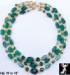 Necklace: Vintage 3 Strand Glass Crystal Bead Bib Necklace