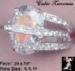CZ Ring: CZ Cubic Zirconia Ring, Boomerang CZ Ring